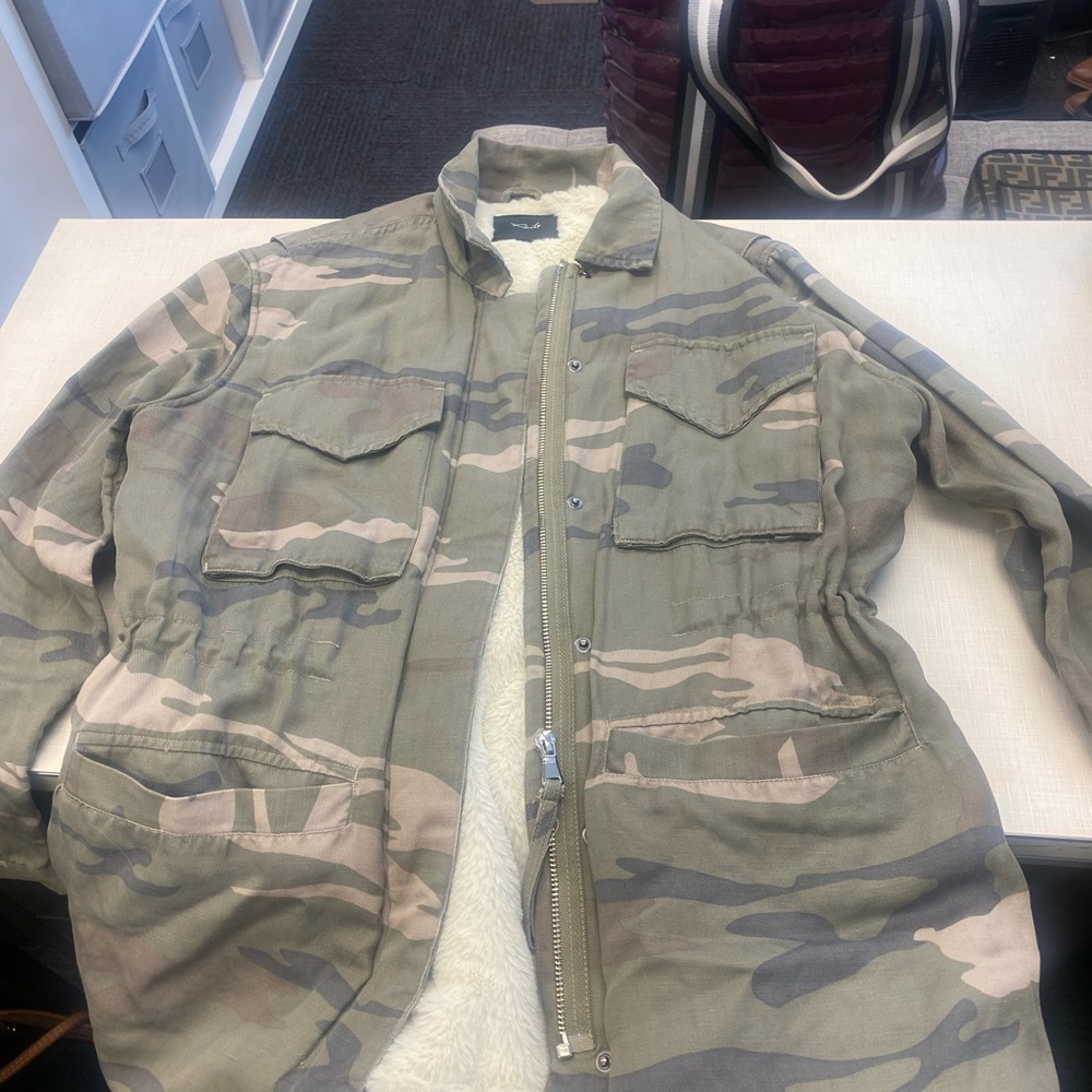 Rails Whitaker Sage Camo Faux Fur Jacket - image 5